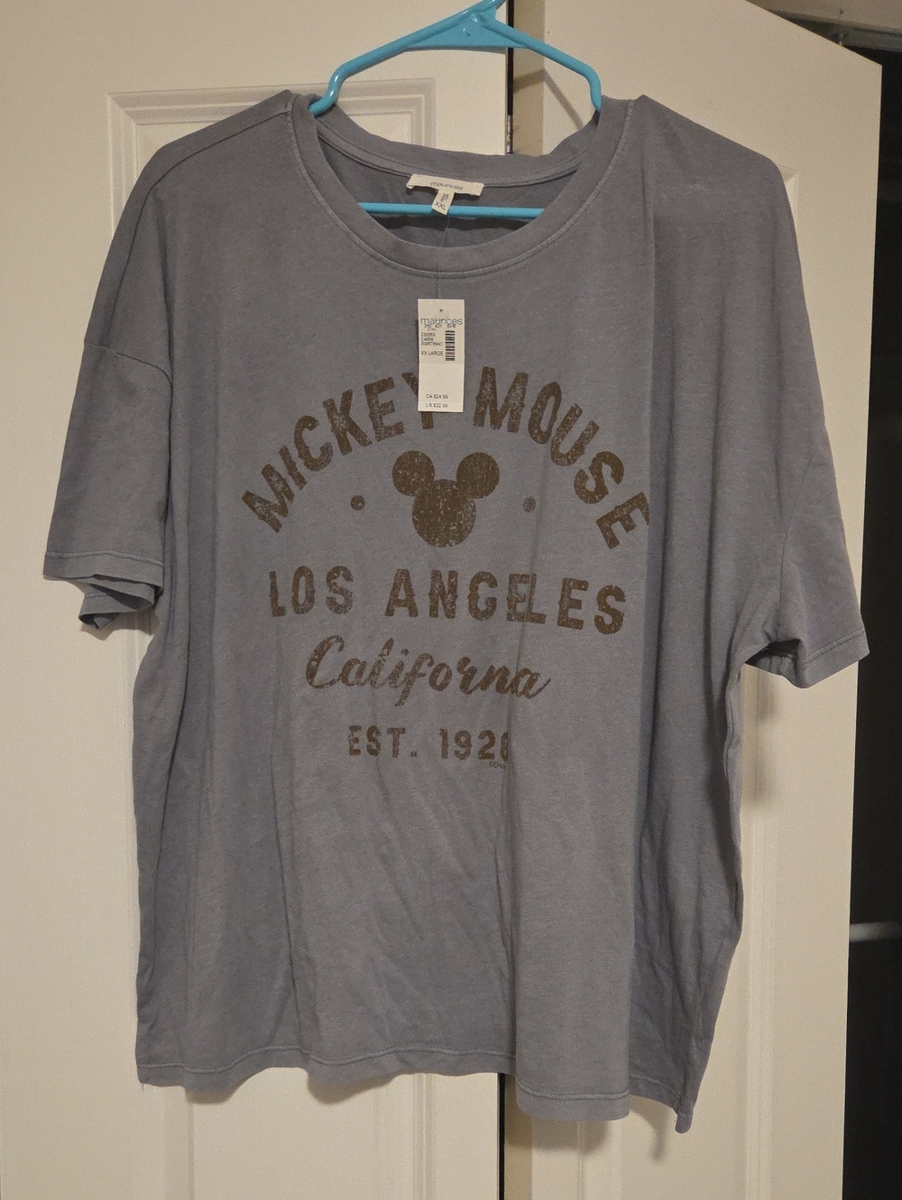 Mickey Mouse Los Angeles Graphic Tee - Light Blue